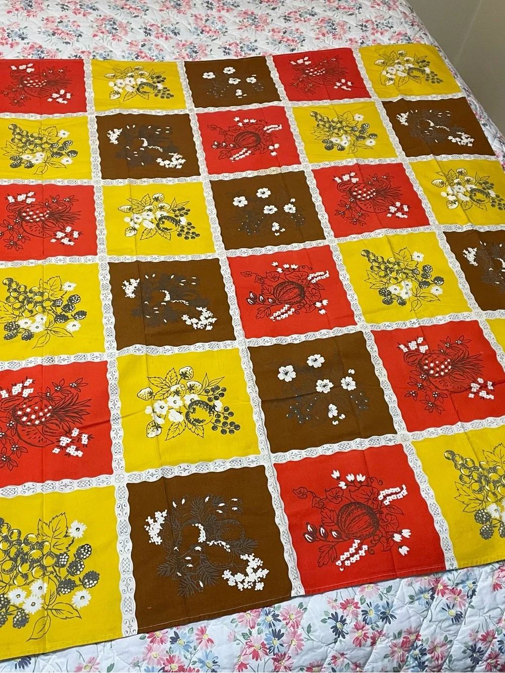 Spanish Tile Wilendure Tablecloth Vintage